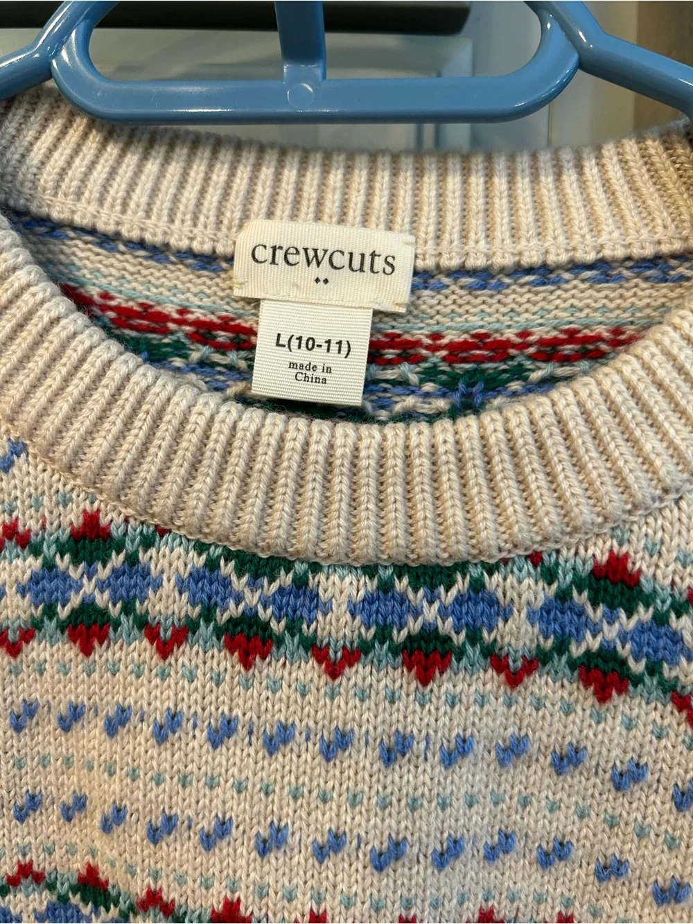 J. Crew Crewcuts Boys Size 10 Fair Isle Cotton Sweater NWOT